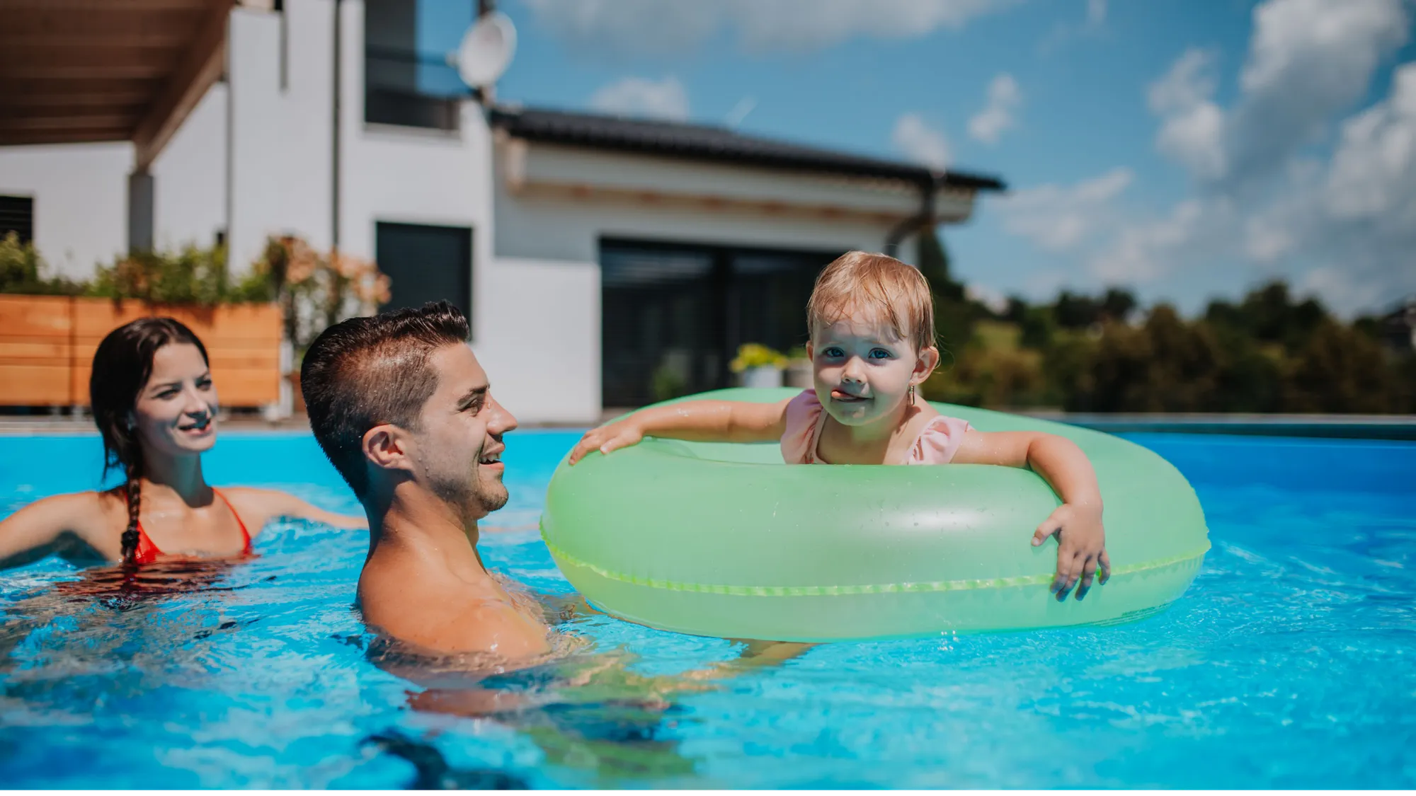 A fibreglass pool installation in a Greenbank, QLD backyard by FGP Fibreglass Pools