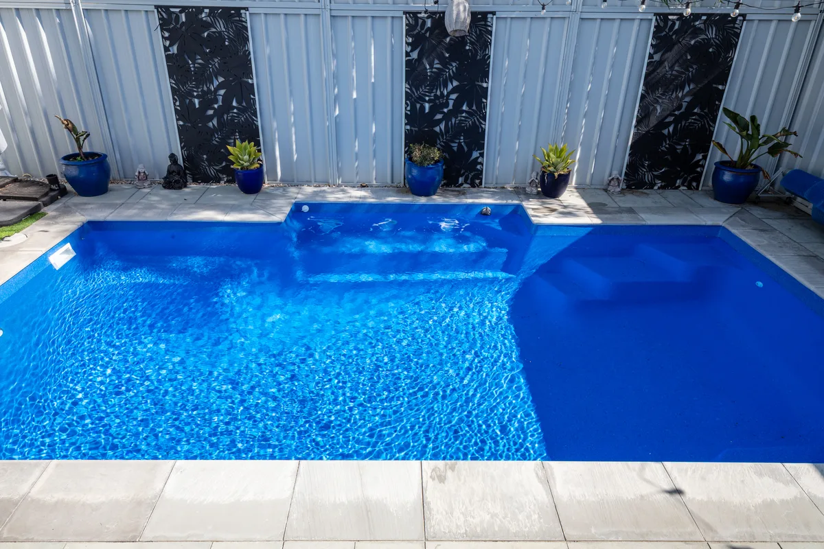 A fibreglass pool suited to Karalee, QLD blocks — installed by FGP Fibreglass Pools