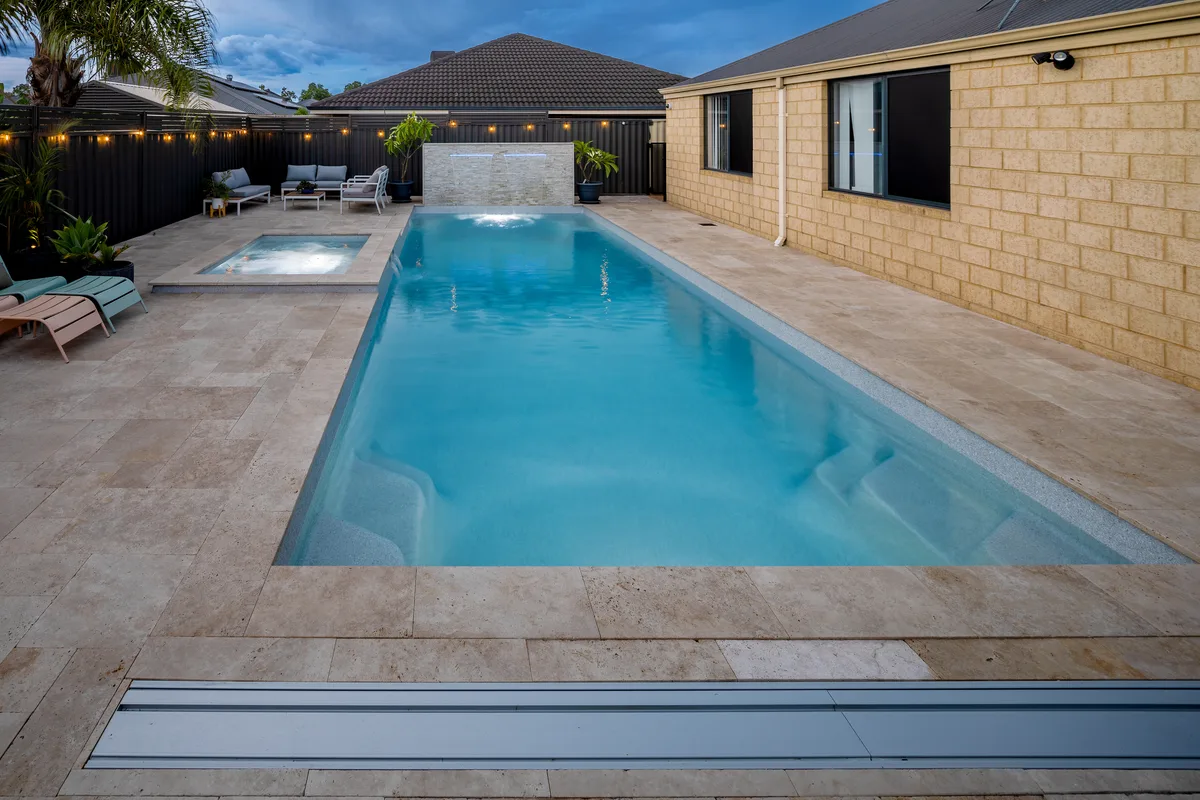 A fibreglass pool suited to Brisbane, QLD blocks — installed by FGP Fibreglass Pools
